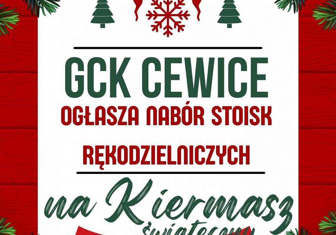 Grafika 1: Ruszył nabór stoisk na Kiermasz Świąteczny w Cewicach