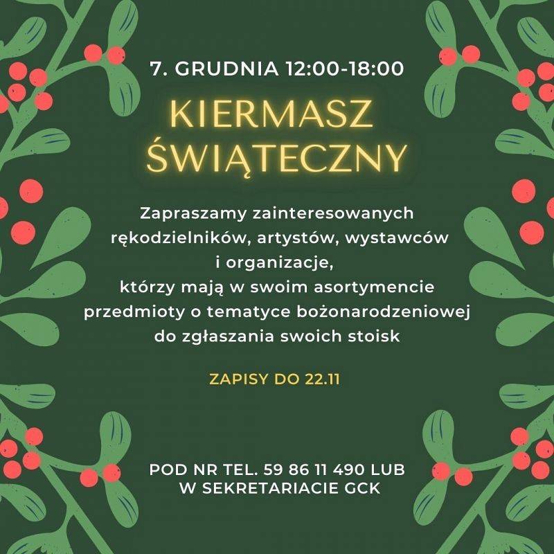 Grafika 1: Kiermasz świąteczny w Cewicach