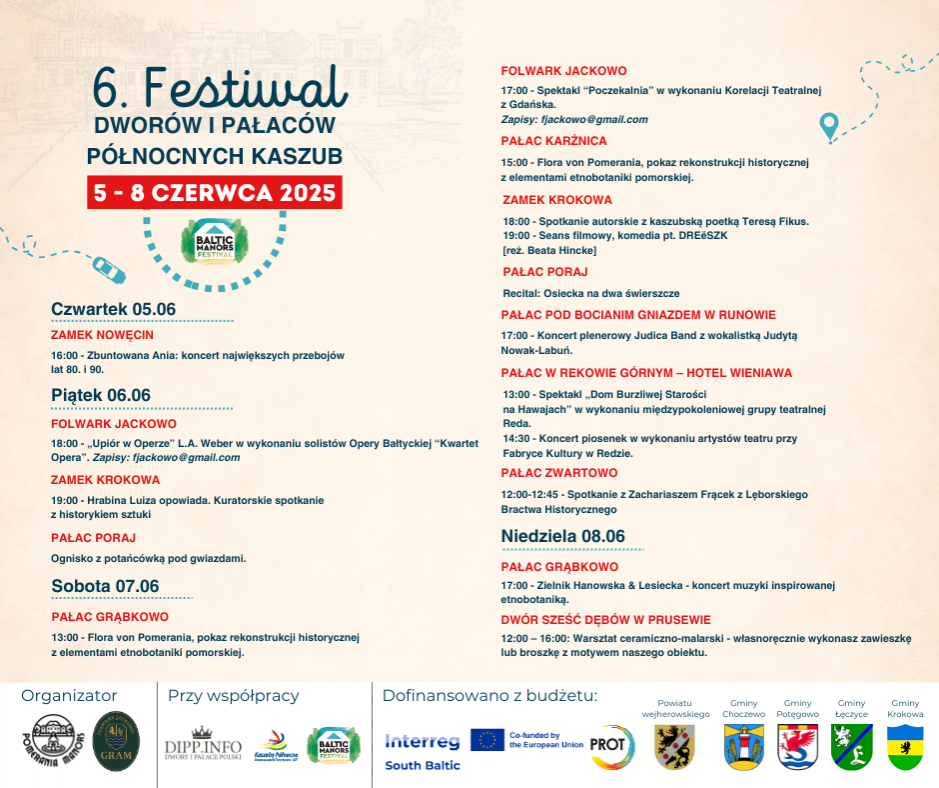 Grafika 1: 6. Festiwalu Dworów i Pałaców Północnych Kaszub