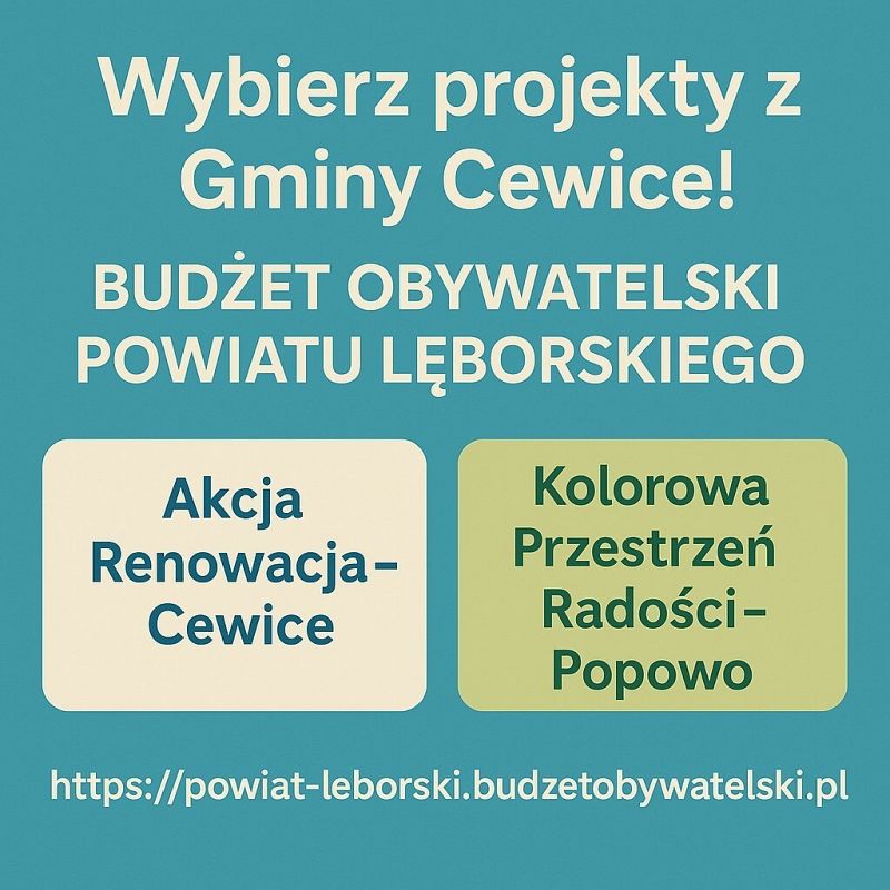 Grafika 1: Głosujemy w Budżecie Obywatelskim Powiatu Lęborskiego!
