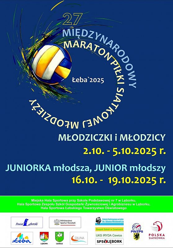 Grafika 1: Druga część 27. Międzynarodowego Maratonu Piłki Siatkowej Młodzieży – Łeba 2025