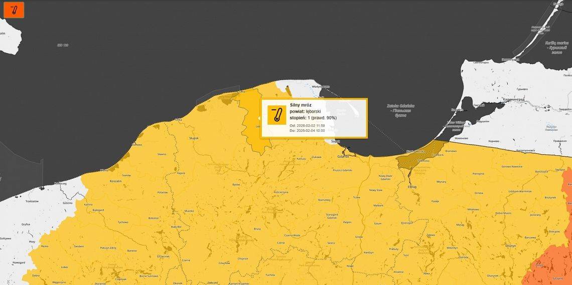 Grafika 1: UWAGA OSTRZEŻENIE METEOROLOGICZNE