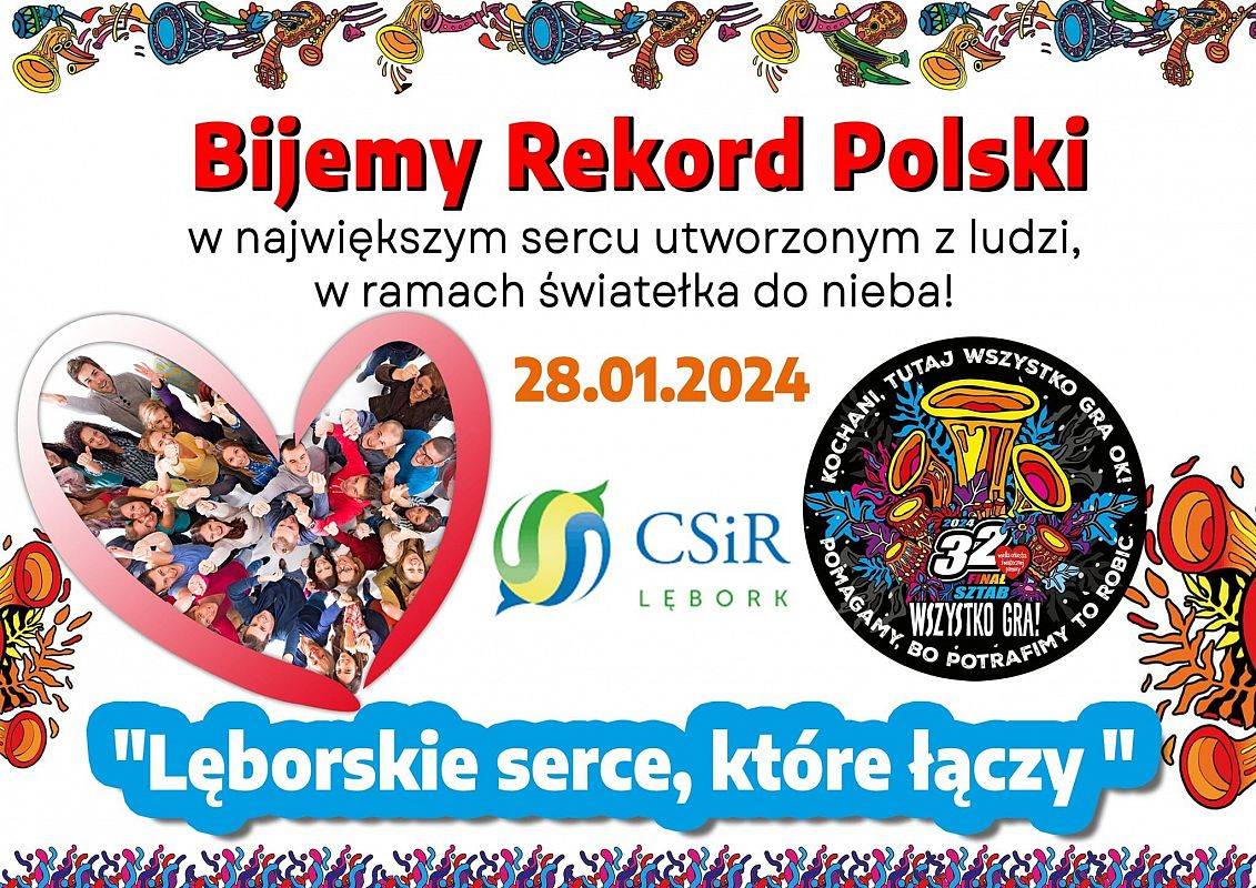 Grafika 1: Bijemy rekord Polski w największym sercu utworzonym z ludzi