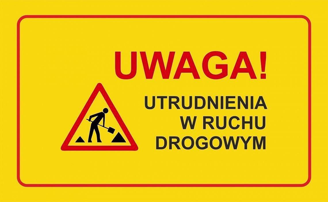 Grafika 1: Utrudnienia w ruchu drogowym w Lęborku: Prace drogowe na ul. Wojska Polskiego