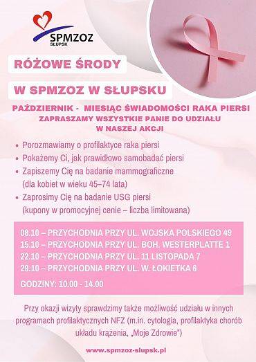 "Różowe środy w SPMZOZ w Słupsku"