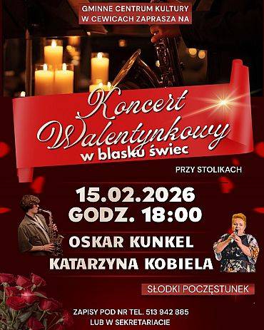 Koncert Walentynkowy w Gminnym Centrum Kultury w Cewicach