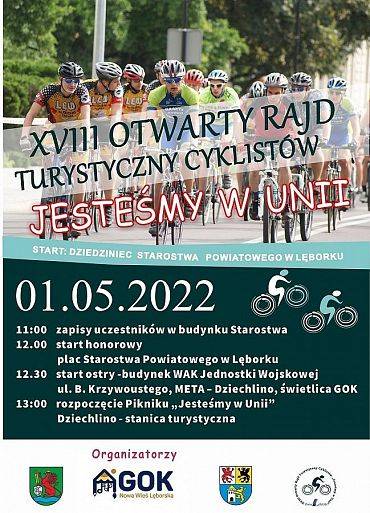 1 maja wystartuje XVIII edycja Otwartego Rajdu Turystycznego Cyklistów „Jesteśmy w Unii”