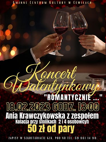 Koncert Walentynkowy w GCK Cewice