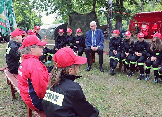Grafika 5: Obóz szkoleniowo-wypoczynkowy Młodzieżowej Drużyny Pożarniczej w Łebuni