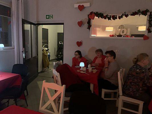 Grafika 3: Walentynkowa kawa sąsiedzka w Domu  Kultury- filii GCK Cewice