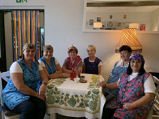 Grafika 7: Kawa Sąsiedzka jak za dawnych lat w Domu Kultury w Maszewie- filii GCK Cewice